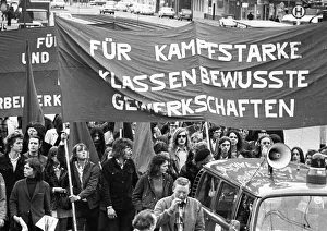 The traditional May Day demonstration of the German Trade Union Confederation (DGB) in Dortmund