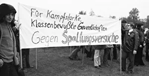 The traditional May Day demonstration of the German Trade Union Confederation (DGB) in Dortmund