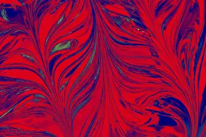 Traditional Ottoman Turkish marbling art patterns as abstract colorful background