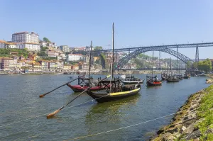 Traditional style Barcos Rabelos boats
