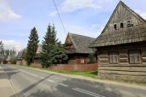 Framed Print : Traditional wooden houses in the village of Chocholow
