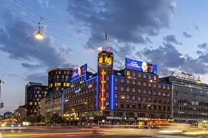 Category Scandinavia Prints: Traffic on H.C. Andersens Boulevard at dusk