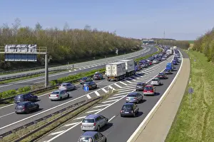 Traffic jam on the A81, Baden-Wurttemberg
