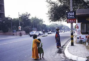 Traffic, here in New Delhi, Agra and Central India in October 1999