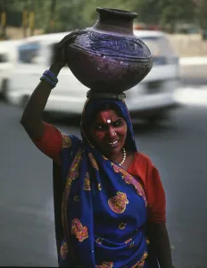 Traffic, here in New Delhi, Agra and Central India in October 1999