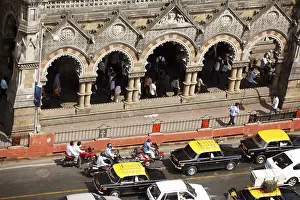 Traffic outside the Chhatrapati Shivaji Terminus (CST)
