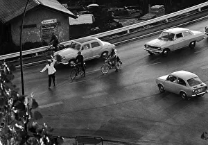 Traffic regulation by the police at Brueckenberg