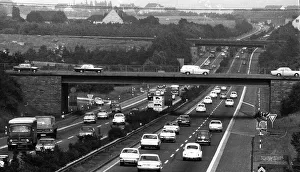 Traffic on the Ruhrschnellweg (B1) in 19 67