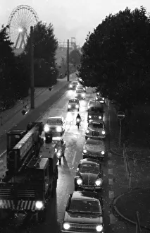Traffic on the Ruhrschnellweg (B1) in 19 67