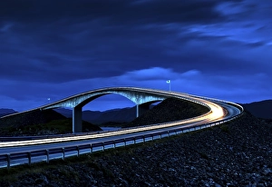 Category Scandinavia Prints: Traffic on Storseisundbrua, Storseisundet Bridge