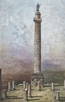 Trajan's Column in Rome in its present state