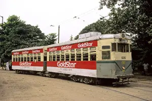 Trams at Calcutta, West Bengal, india