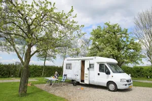 Travel by mobile home in spring
