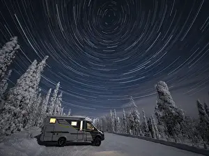 Category Scandinavia Prints: Travelling by motorhome in wintry Lapland