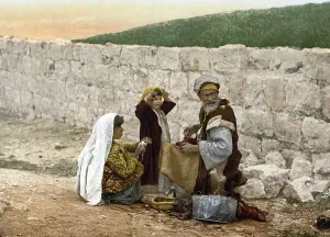 Travelling shoemaker in Jerusalem