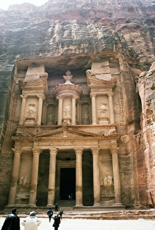 The Treasury building at the archaeological site of Petra, Jordan, 1998, Asia