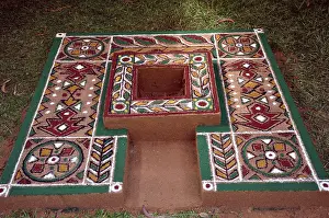Tree plantation pot at Shantiniketan