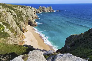 Treen cliffs and Pedn Vounder beach