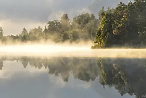 Trees reflected in Lake Matheson