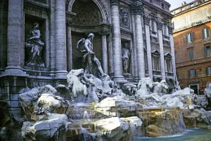 Trevi Fountain, Rome, Italy 1974