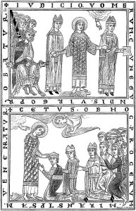 Trial by ordeal, the innocence of the Saint Cunigunde of Luxembourg was determined