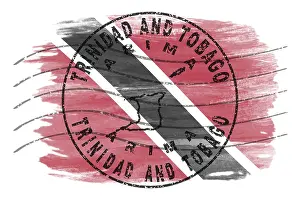 Trinidad and Tobago Arima Round Seal Map Design