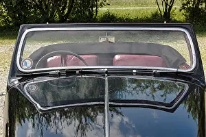 Triumph classic car, black convertible