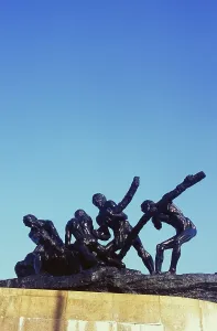 Triumph of labour statue at Marina Beach 25-1-1959 Anna Square, Chennai, Tamil Nadu, India, Asia