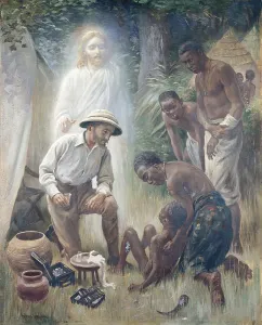 Tropical Diseases, A medical missionary tends to a sick African