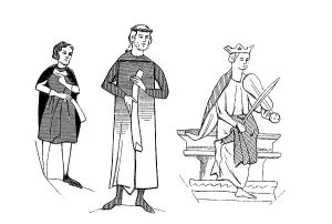 Troubadours and minstrels, woodcut from 1880