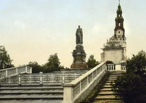 The Tsar Alexander Monument in front of the pilgrimage church Jasna Gora