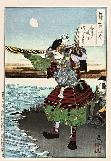 Tsukioka Yoshitoshi (1839 - 9 June 1892) one of the last great masters of the classical Japanese colour woodcut