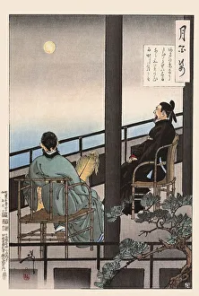 Tsukioka Yoshitoshi (1839 - 9 June 1892) one of the last great masters of the classical Japanese colour woodcut