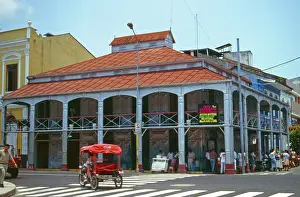Tuk-tuk, iron house built by Gustav Eiffel in the center of Iquitos on the Amazon