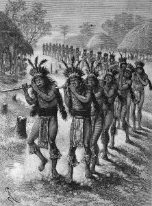 Tule dance of the Rouconyenne, Native Americans in South America