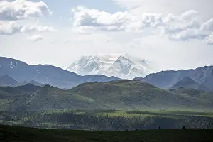 Framed Print : Tundra and glaciated peak of Denali or Mount McKinley Framed Print : Tundra and glaciated peak of Denali or Mount McKinley