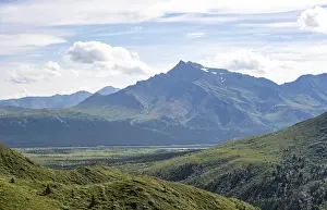 Tundra and mountainous landscape of the Alaska Range