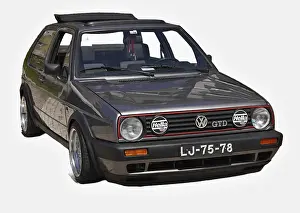 Tuned Volkswagen Golf GTD with custom Hella lights