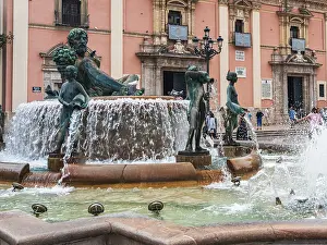 Turia Fountain, Virgin Square, Valencia, Spain