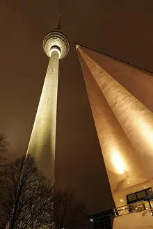 TV Tower illuminated in the evening