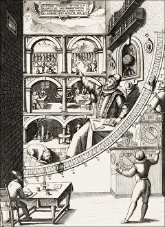 Tycho's Wall Quadrant, Tycho Brahe in his Uraniborg observatory