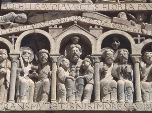 Tympanum: Apostles and Prophets, St. Saint, Saint