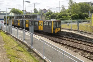 Tyne and Wear Metro train to South Hylton at University station