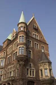 Typical brick work building at the Hamburger Speicherstadt Germany