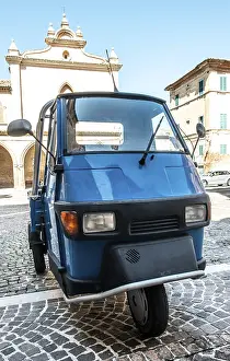 Typical italian farm truck on three wheels
