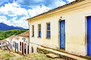 Typical landscape of the historic city of Tiradentes in Minas Gerais