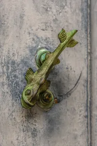 Typical Maltese richly decorated door knocker
