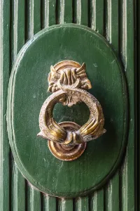 Typical Maltese richly decorated door knocker