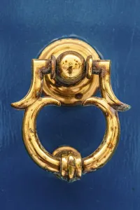 Typical Maltese richly decorated door knocker