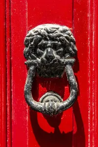 Typical Maltese richly decorated door knocker